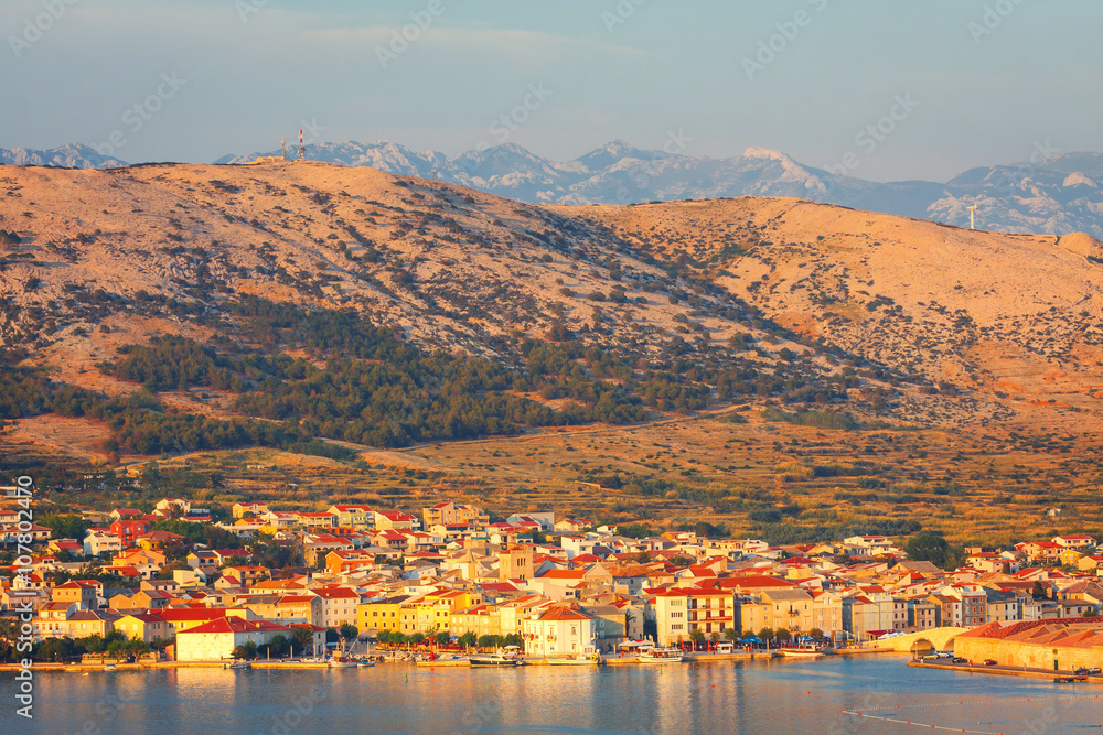 Wall mural Croatia, Pag Island. Very popular destination among tourists