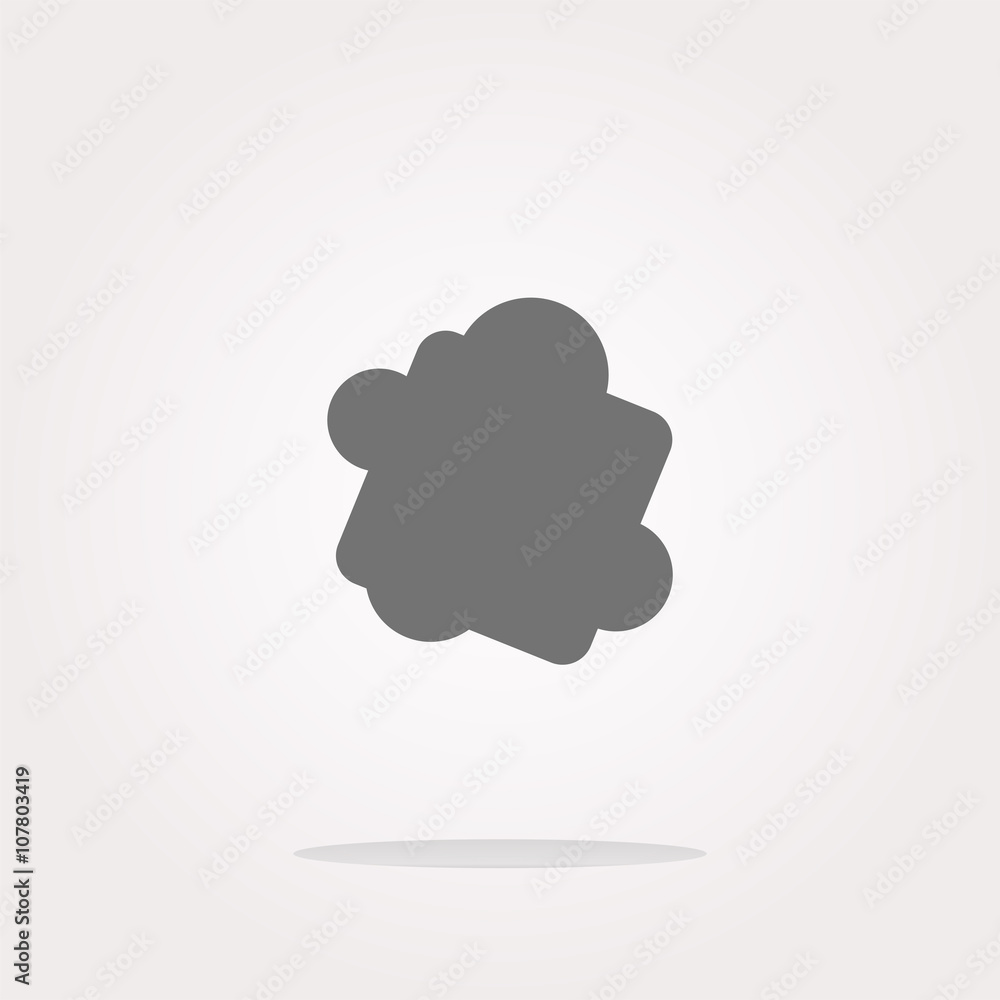 Poster comic speech bubble sign icon. chat think symbol. circle flat button with shadow. modern ui website 