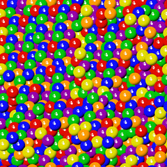 Bull's-eye candies. Colorful background.