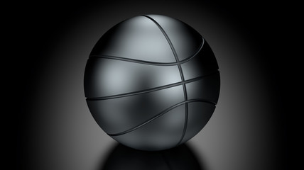 Basket Ball in Low Key Lighting