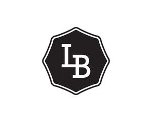 LB retro initial monogram letter logo. vintage label typography.