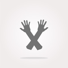vector web button hand icon on white. Web Icon Art. Graphic Icon Drawing
