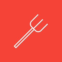 Pitchfork line icon.