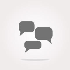 vector speech cloud on web icon button isolated on white. Web Icon Art. Graphic Icon Drawing