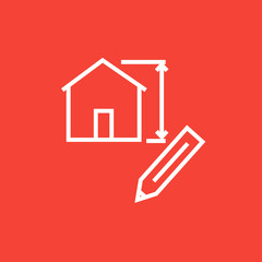 House design line icon.