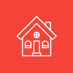 Detached house line icon.