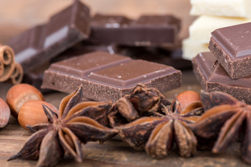 Chocolate pieces