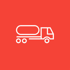 Fuel truck line icon.