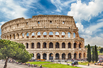 The Flavian Amphitheatre, aka Colosseum in Rome, Italy