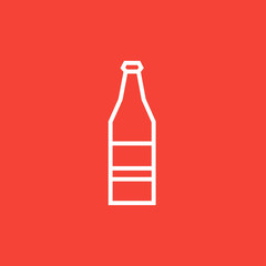 Glass bottle line icon.