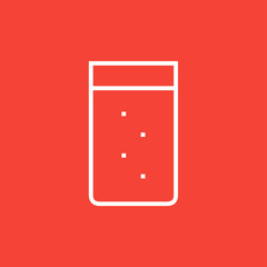 Glass of water line icon.