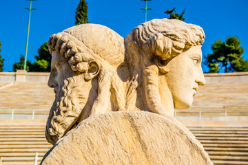 Herm scultpure from the panathenaic stadium in Athens(hosted the first modern Olympic Games in 1896)