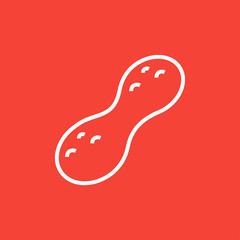 Peanut line icon.