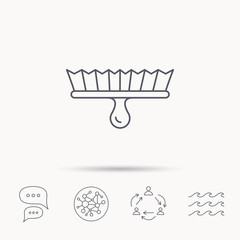 Brush icon. Paintbrush tool sign.