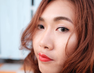 Obraz premium close up face asian beauty