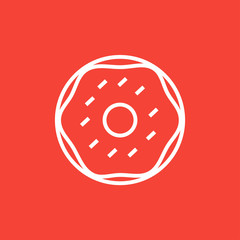 Doughnut line icon.