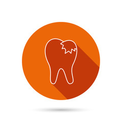 Dental fillings icon. Tooth restoration sign.