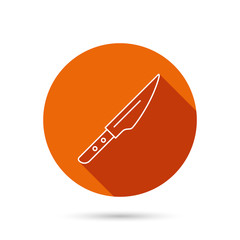 Kitchen knife icon. Chef tool sign.