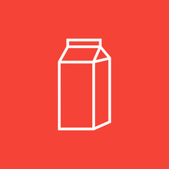 Packaged dairy product line icon.