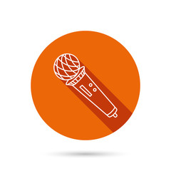 Microphone icon. Karaoke sign.
