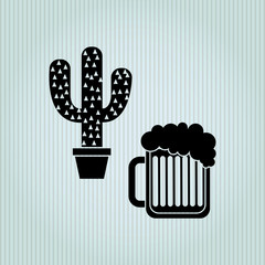 mexican culture icon design 