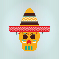 mexican culture icon design 
