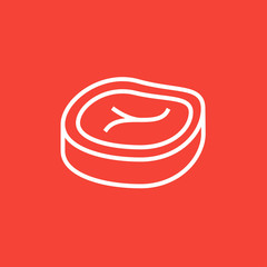 Steak line icon.
