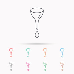 Oil change service icon. Fuel can with drop sign