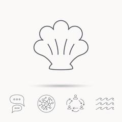 Sea shell icon. Seashell sign.