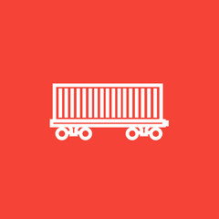 Cargo wagon line icon.