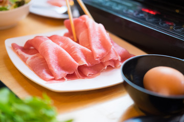 Sukiyaki Fresh Beef pork slices,Japanese Food shabu shabu