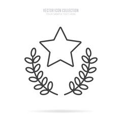 Awar icon vector isolated on white background. Linear style.