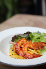 grilled prawns with mango sauce