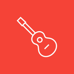 Acoustic guitar line icon.