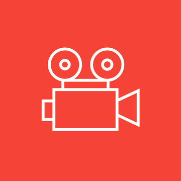 recommend clip art: Video camera line icon.