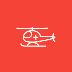 Air ambulance line icon.