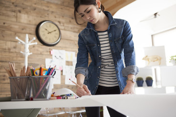 Women are made clothes in the studio