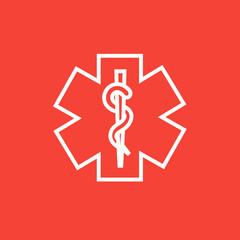Medical symbol line icon.