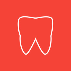 Tooth line icon.