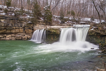 Spring Thaw at Upper Cataract Falls in Owen County, Indiana