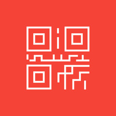 QR code line icon.