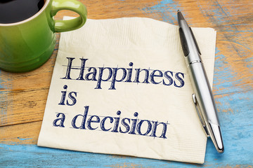 happiness is a decision