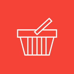 Shopping basket line icon.