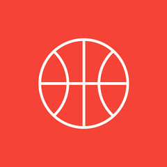 Basketball ball line icon.