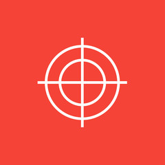 Shooting target line icon.