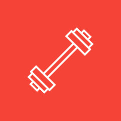 Dumbbell line icon.