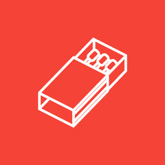 Matchbox line icon.
