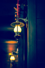 Vintage lamps at fron home