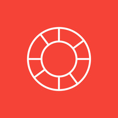 Lifebuoy line icon.