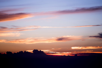 Beautiful evening sky with clouds